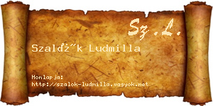 Szalók Ludmilla névjegykártya